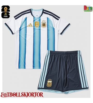 Argentina Hemmakläder Barn VM 2026 Kortärmad (+ Korta byxor)